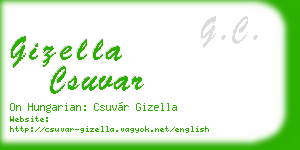 gizella csuvar business card