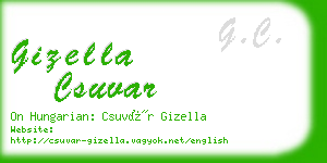 gizella csuvar business card